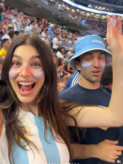 Camila Morrone no pudo ocultar su emoción: por fin pudo ver a Messi en vivo y en directo