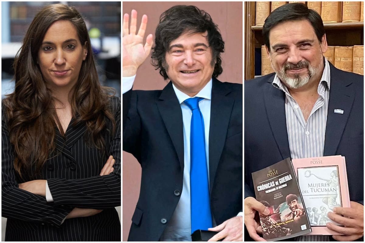 Camila Perochena, Javier Milei y José María Posse