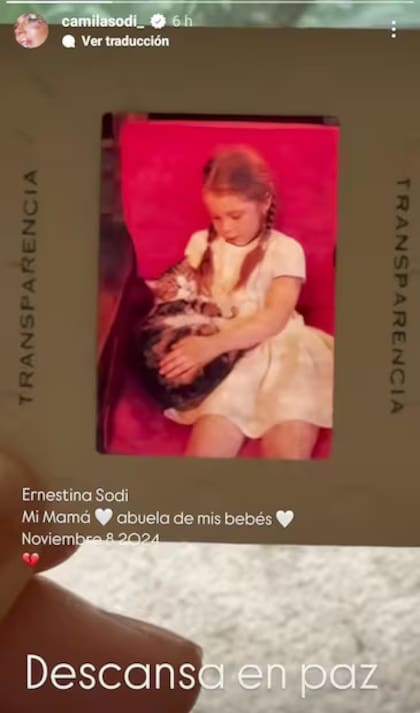 Camila Sodi confirmó la muerte de su madre. Foto: Camila Sodi