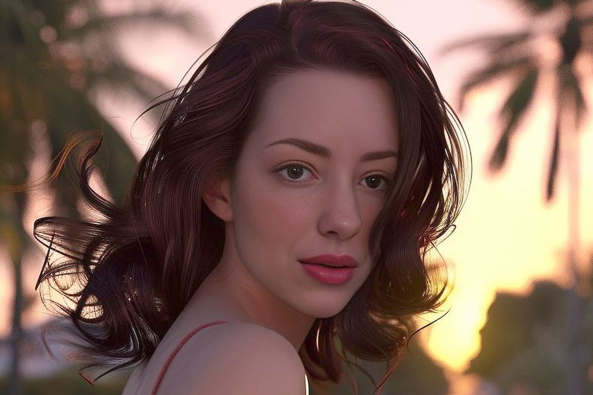 Camila Velasco en una imagen creada por ella misma con inteligencia artificial; hace un tiempo decidió dar un paso al costado de los medios para estudiar ingeniería industrial