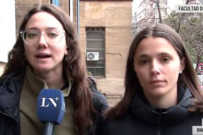 Camila y Lucía, dos alumnas que rindieron el examen de residencias médicas