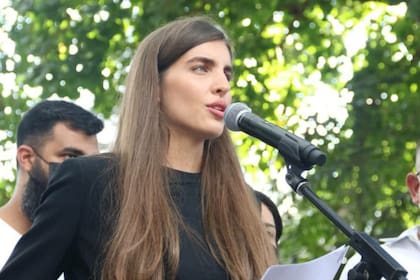 Camilla Fabri leyó este domingo en Caracas una carta escrita por su esposo Alex Saab