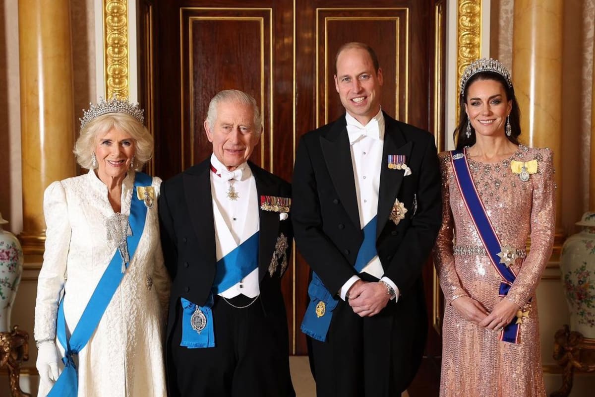 Camilla Parker Bowles, el rey Carlos III y los príncipes Guillermo y Kate Middleton. (Foto: Instagram @theroyalfamily)