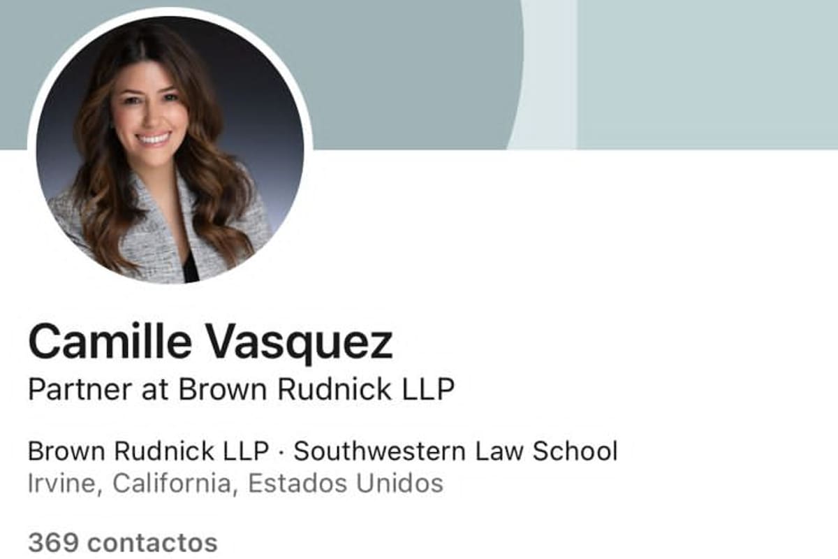 Camille Vasquez tuvo el más grande crecimiento de su carrera como abogada y lo dejó ver en su cuenta de LinkedIn