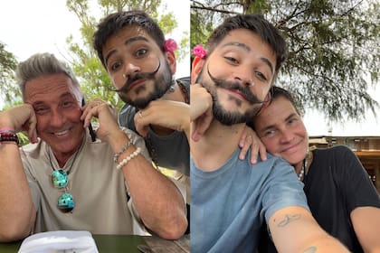 Camilo posa junto a sus suegros Marlene y Ricardo Montaner