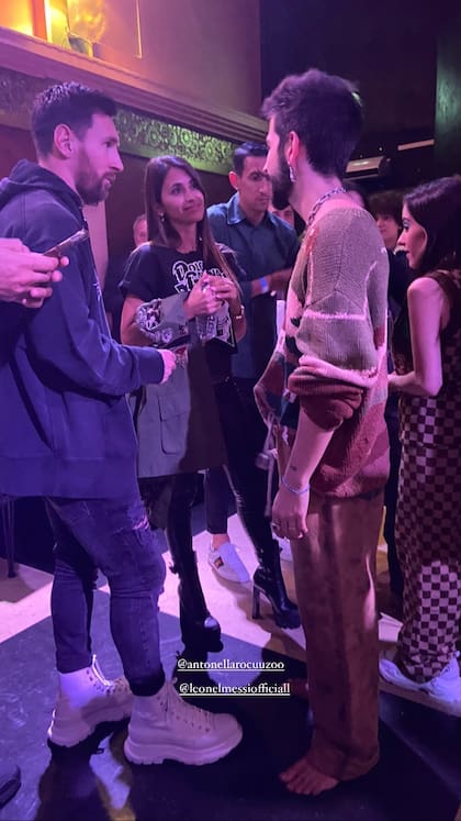 Camilo y Lionel Messi se encontraron el el show del cantante