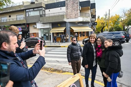 Caminata de Bullrich por Lugano, en mayo pasado