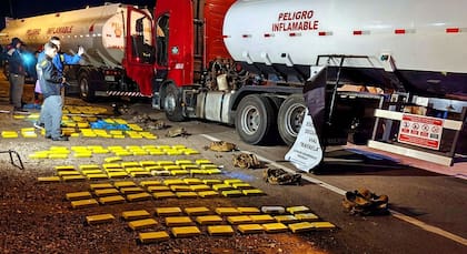 camiones cisterna con cocaína en Santa Fe