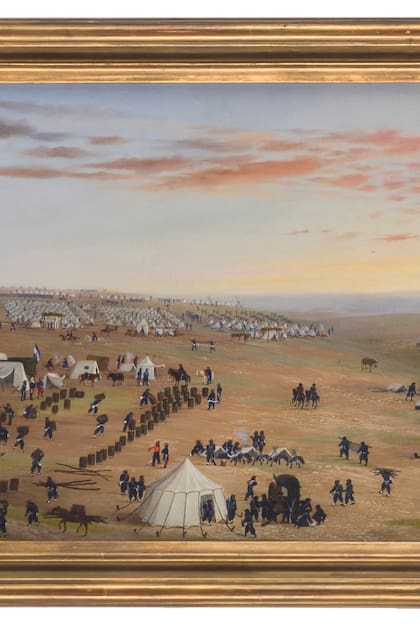 Campamento argentino frente a la Uruguayana, 1865