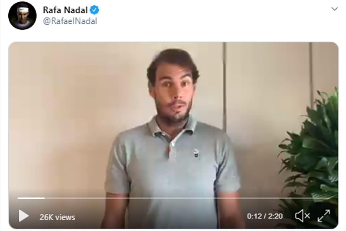 Campaña de Rafa Nadal via Twitter
