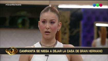 Campanita permaneció varios minutos dentro del reality pese a la decisión del público (Captura: Telefe)