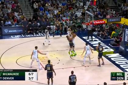 Campazzo anota frente a Giannis, en otra derrota de Denver