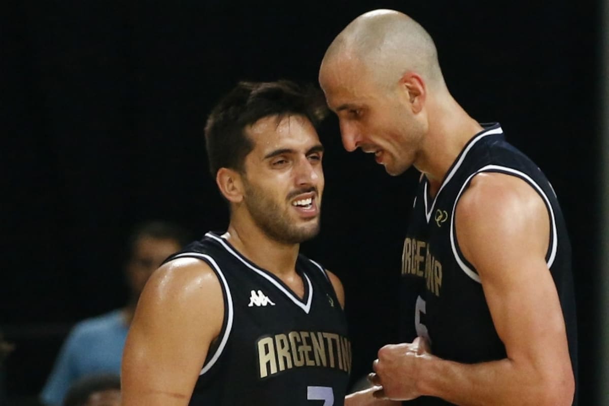 Campazzo y Ginóbili, juntos en Río 2016. El bahiense confía en el base que actualmente juega en Murcia