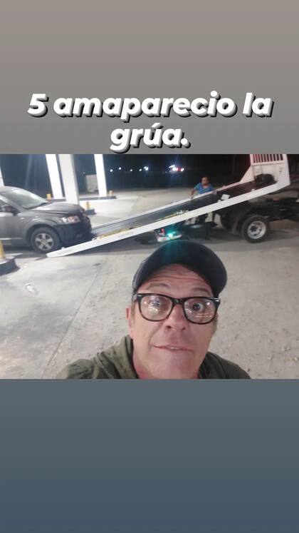 Campi estuvo más de 13 horas varado en la Ruta 2 con sus hijos