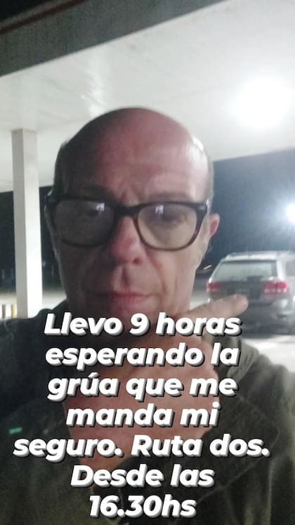 Campi estuvo más de 13 horas varado en la Ruta 2 con sus hijos