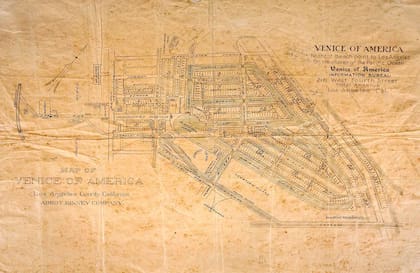 Mapa de los antiguos canales disñados por Kinney.