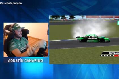 Canapino y un triunfo... virtual: se impuso en la simracing del TC