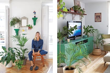Canastos de palma son la tendencia, como éstos que vimos en la casa de Virginia Escribano.