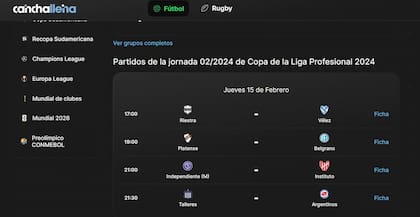 Canchallena tiene todos los partidos de la Copa de la Liga y de las más destacadas del mundo