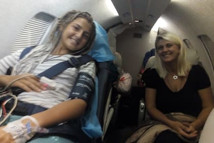 Candela Saccone viajó desde República Dominicana al país junto a su madre