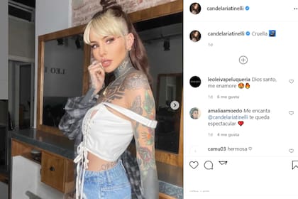 Candelaria Tinelli mostró su nuevo look inspirado en la película Cruella de Vil de Disney