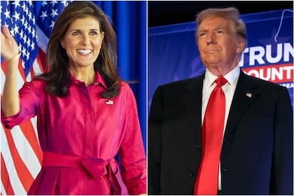 Candidatos republicanos Nikki Haley y Donald Trump