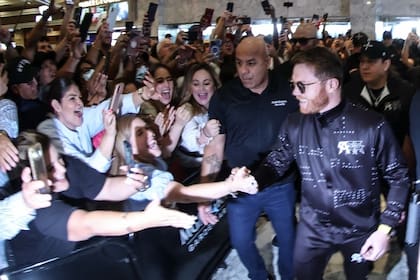 Canelo Alvarez arribando a Las Vegas