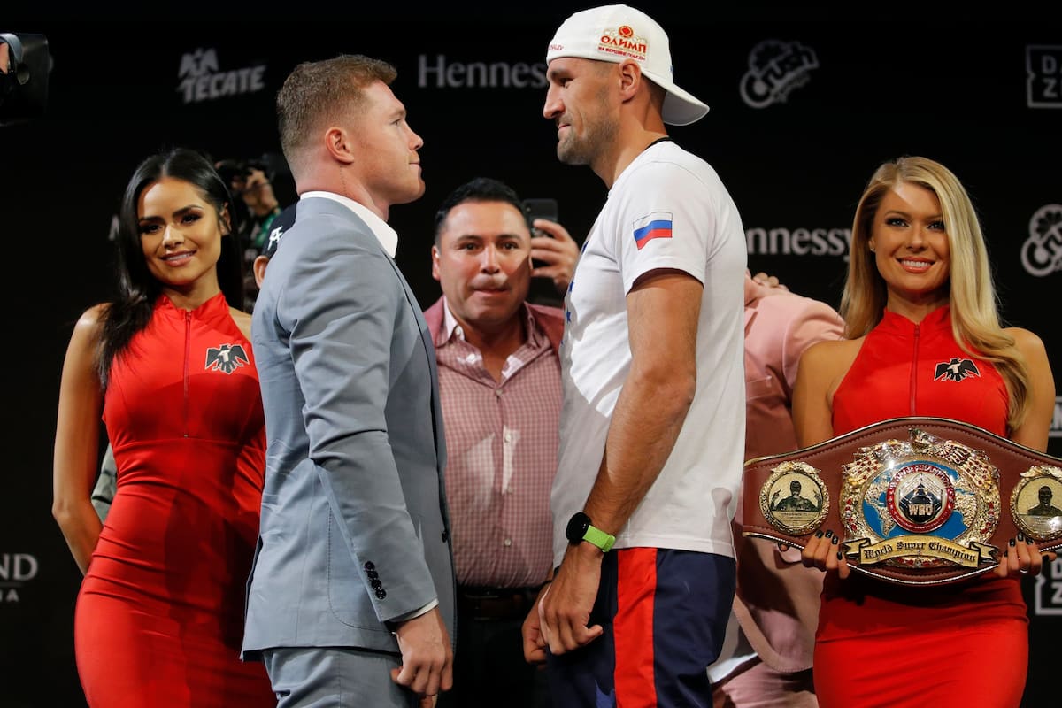 Canelo Alvarez y Sergey Kovalev: hay 13 centímetros de diferencia