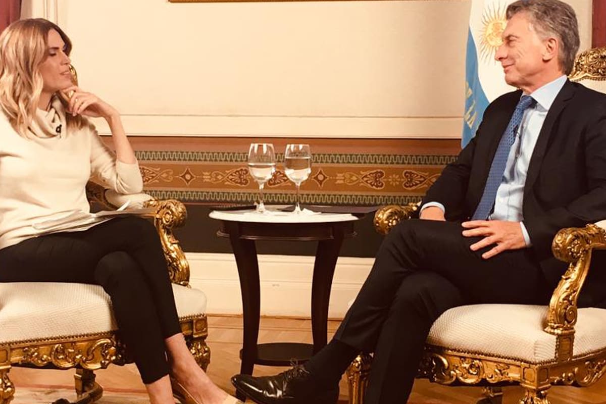 Canosa junto a Mauricio Macri