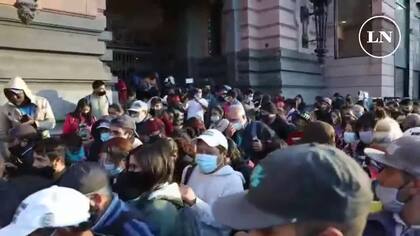 Caos en la estación de Constitución por un piquete de los trabajadores (Crédito: Hernán Zenteno)