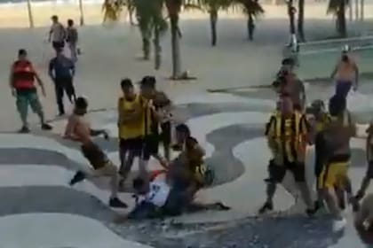 Caos en las playas de Copacabana