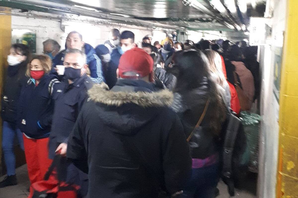 Caos en Merlo para tomar el tren