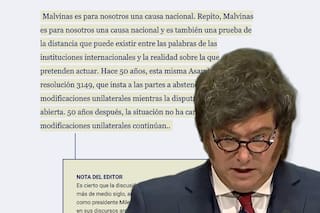 Milei se puso la camiseta de Malvinas y el uniforme de Trump en la ONU
