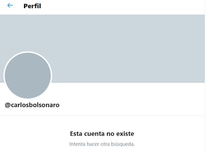 Captura de pantalla de la que era la cuenta de Twitter de Carlos Bolsonaro, hijo del presidente de Brasil