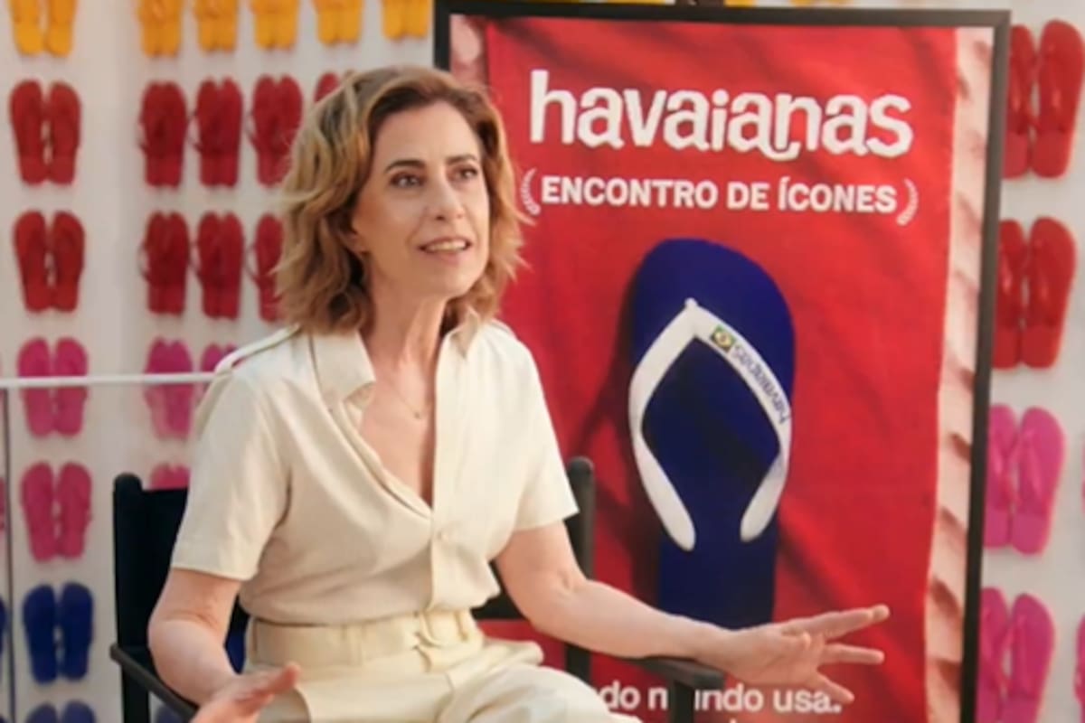 Captura de pantalla de una publicidad de Havaianas con la actriz Fernanda Torres. Fuente: X
