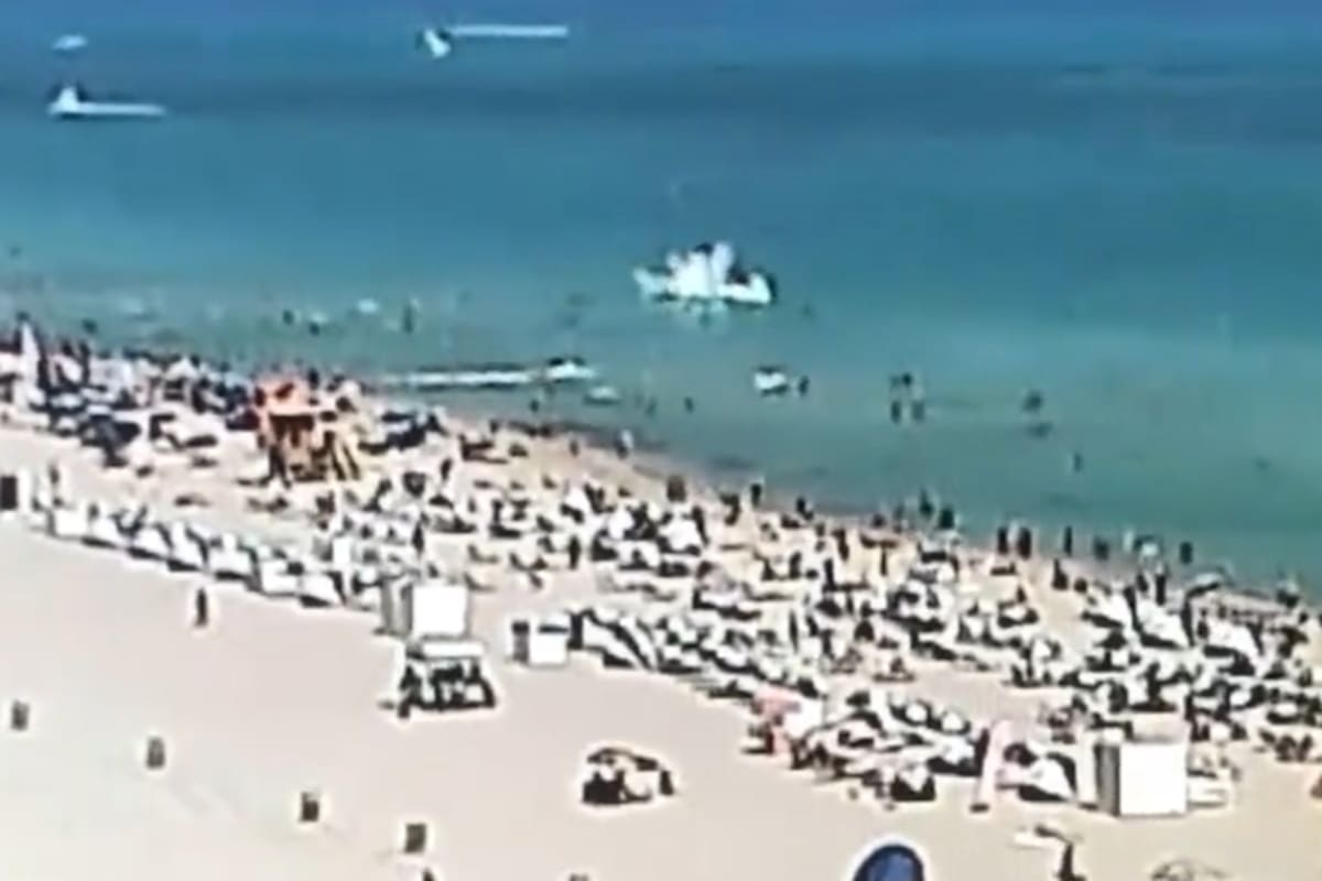 Captura de pantalla del momento del impacto