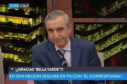 Captura de TV de Nelson Castro en el ultimo programa de Bella Tarde