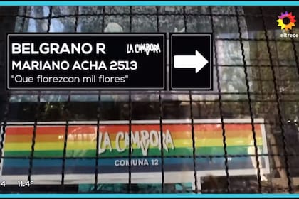 Captura de TV. Presunto centro de jubilados beneficiado con subsidios del PAMI: es un local de La Cámpora