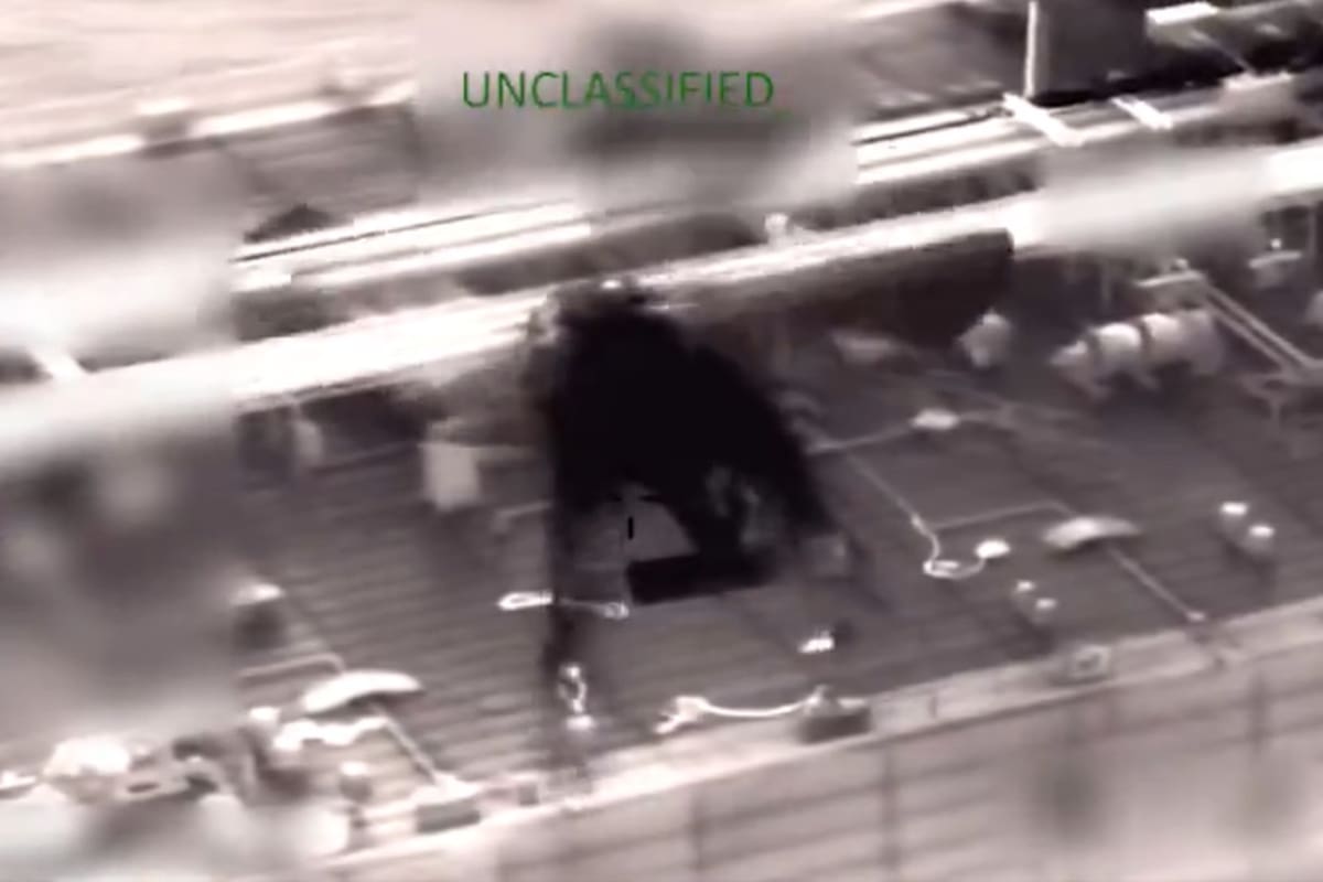 Captura de video de la incautación del petrolero Olina