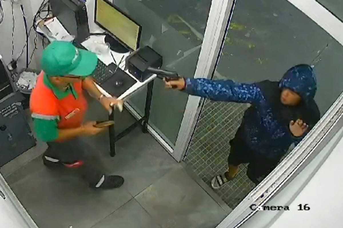 Captura de video del asesinato del playero de Rosario