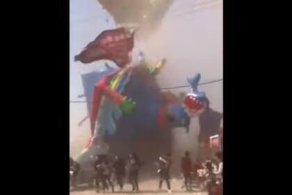 Captura del video del tornado.