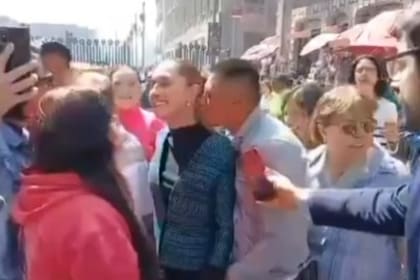 Captura del video del acoso a Claudia Sheinbaum