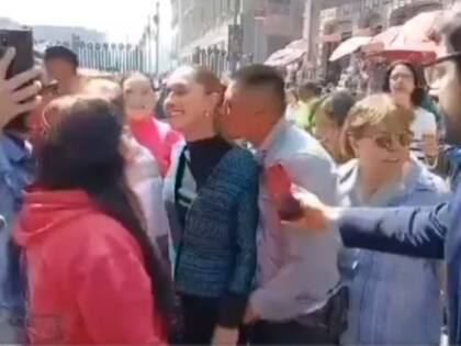 Captura del video del acoso a Claudia Sheinbaum