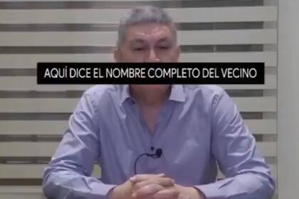Captura del video del intendente formoseño que denunció a un vecino por tener coronavirus