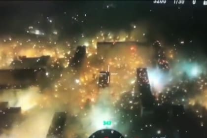 Captura del video difundido por el Ministerio de Defensa ucraniano, que denunció un ataque ruso con fósforo blanco