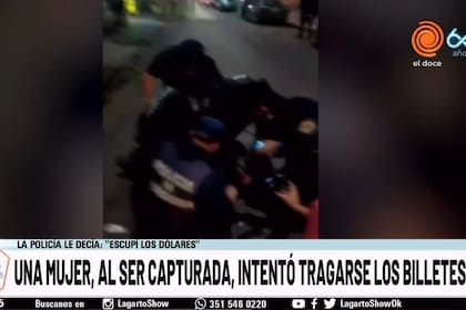 Captura del video difundido por la televisión cordobesa