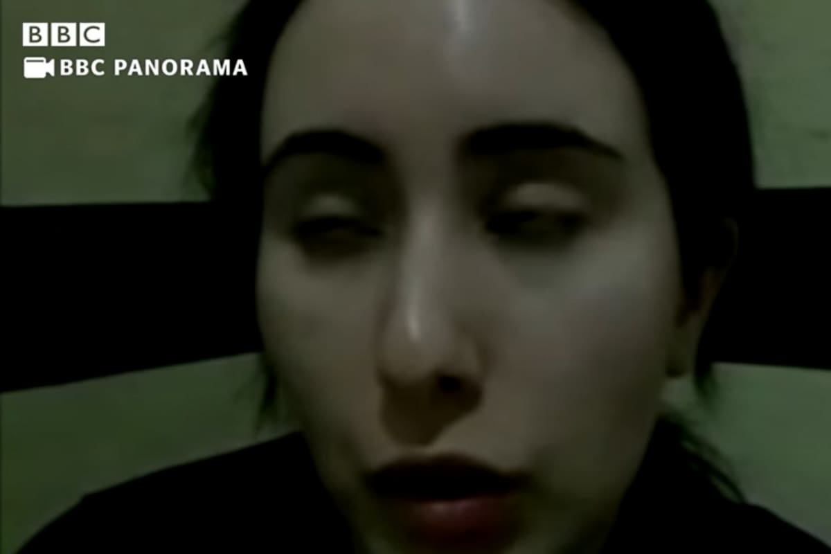 Captura del video en el que la princesa Latifa denuncia que es rehén de su familia