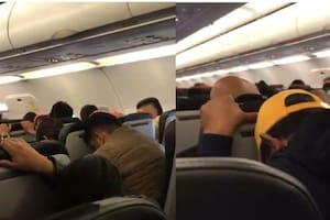 Captura del video que mostró el pánico en el avión de Avianca (Foto: NoticiasRCN)