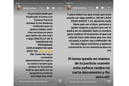 (Captura Instagram @dalmaradona)