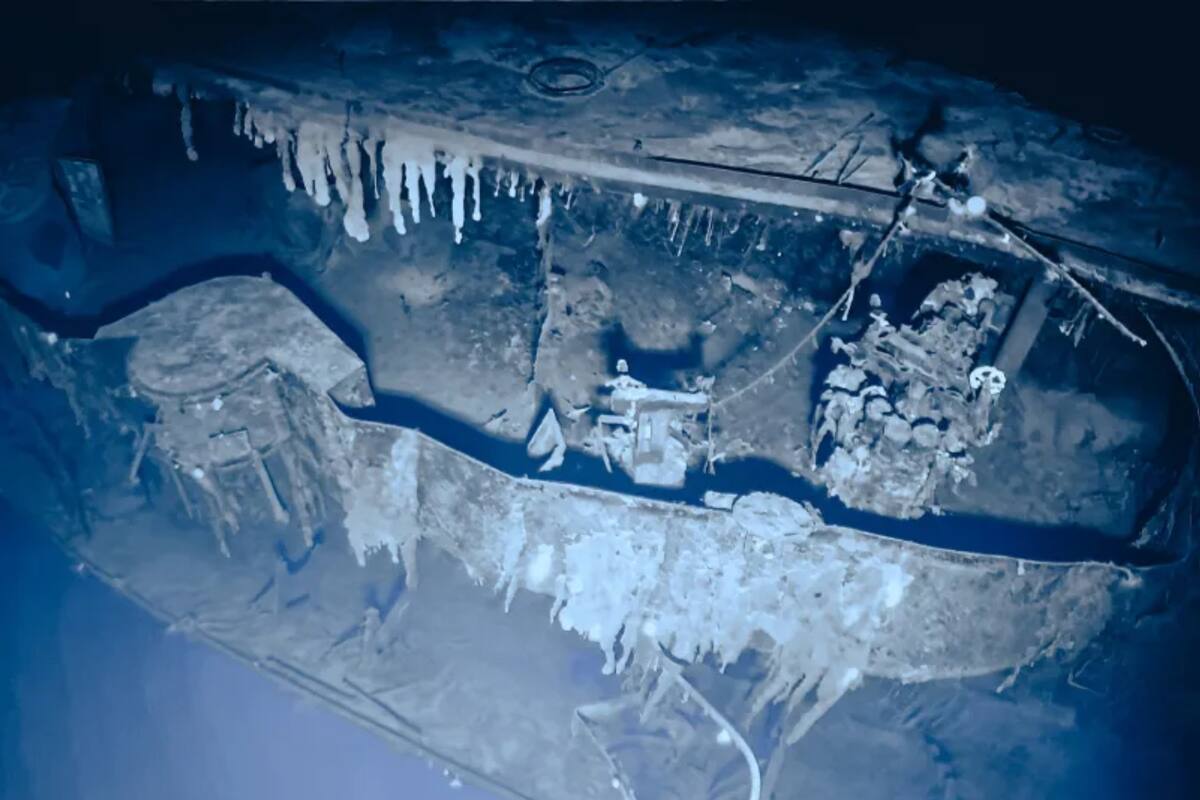 Capturaron imágenes inéditas de un portaaviones hundido en la Segunda Guerra Mundial